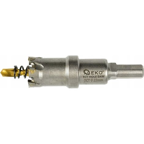 Hartmetall-Lochsäge - 22-mm-Metallbohrer mit Titanbohrer (100) (1/4)