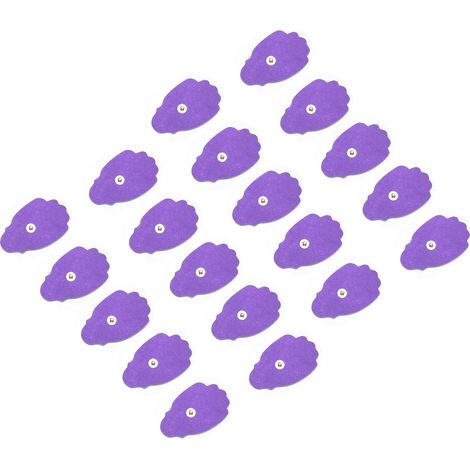 20 électrodes mains TENs/EMS lavables, violet, pour thérapie musculaire et soulagement de la douleur (1/5)