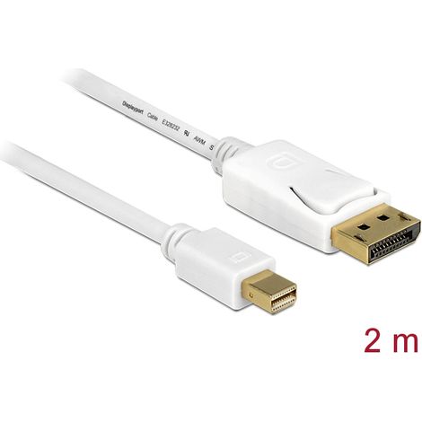 Delock cable mini displayport macho displayport macho 2 m Blanco