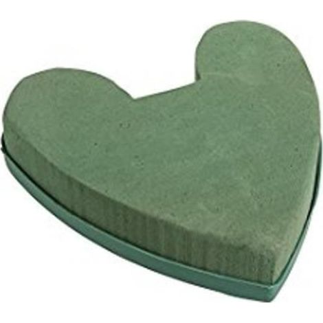Coeur de mousse artificielle déco - Rayher - 15 cm - Vert - Adulte - Mixte