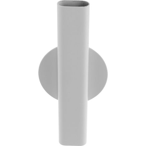 Vase à fleurs mural en métal blanc, design tubulaire décoratif, idéal (1/5)