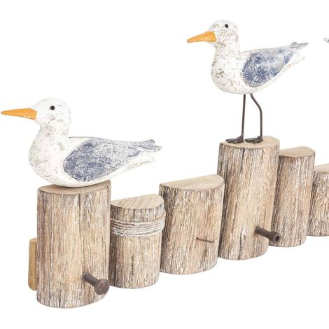 Patère avec oiseaux sur troncs (1/4)