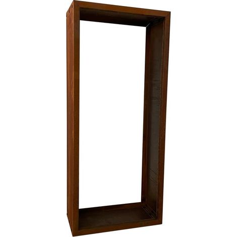 Kaminholzregal Brennholzregal Edelrost 115x50x25 cm Holzregal Rost Cortenstahl (1/5)