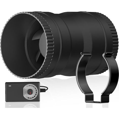 Extracteur d'air de 75 mm, ventilation de cave 204 m³/h avec variateur de vitesse, extracteur d'air pour garages et tentes de culture (1/5)