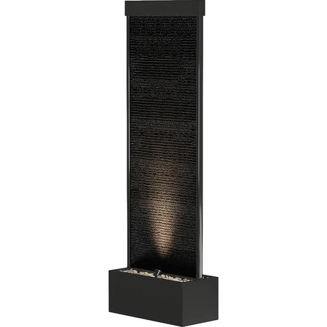 Fontana da esterno a LED H. 120 cm in Acciaio inox e Vetro Nero - BULBIE