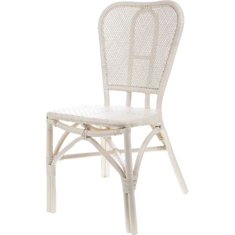 Amadeus - Chaise bistrot en rotin blanc (1/3)