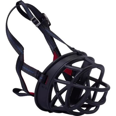 Muselières pour Chiens,Sécurité Respirante Réglable,Empêche de Mordre,Aboyer,Mâcher (longueur 13cm, largeur 41cm) (1/4)