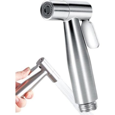 Douchette Toilette WC, Douchette WC, Kit de Pulvérisateur de Bidet en Acier Inoxydable, Pulvérisateur de Baignoire Port UMD MUSICAL (1/4)