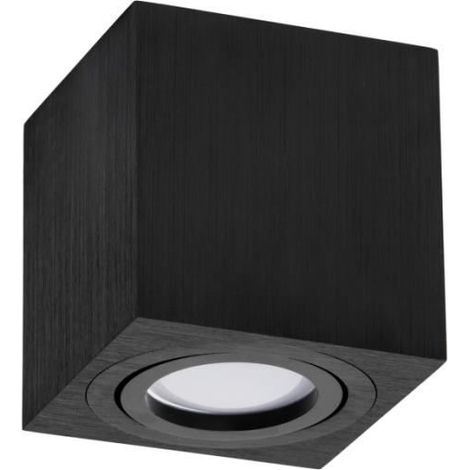 Applique plafond - 80x80 - Noir - Culot GU10 - Intérieur