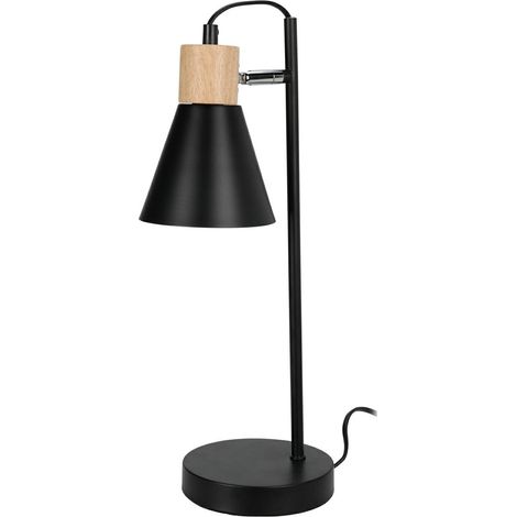 Tischleuchte mit verstellbarem Schirm, schwarz (1/3)