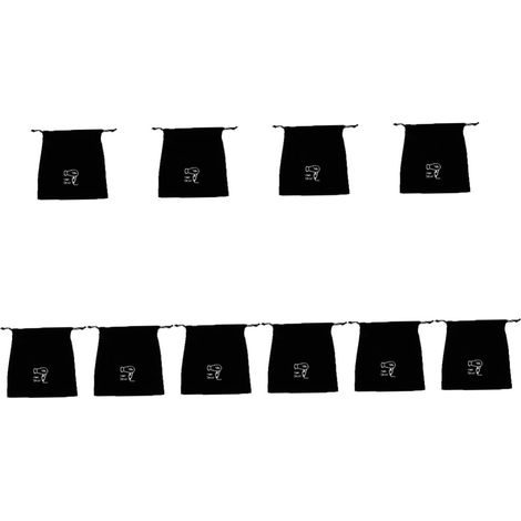 10 sacs de rangement,sèche-cheveux,velours,noir,cordon de serrage,voyage,hôtel (1/5)