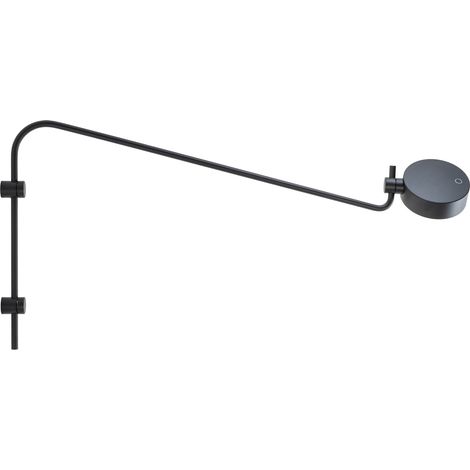 Zafferano Super O Applique Led Avec Bras Noir Rechargeable Et Dimmable (1/5)