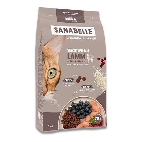 BOSCH Sanabelle Sensitive à l'agneau - croquettes pour chat - 2 kg (1/3)