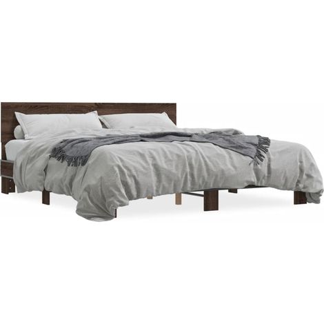 Maison Exclusive - Bettgestell Braun Eichen-Optik 200x200 cm Holz