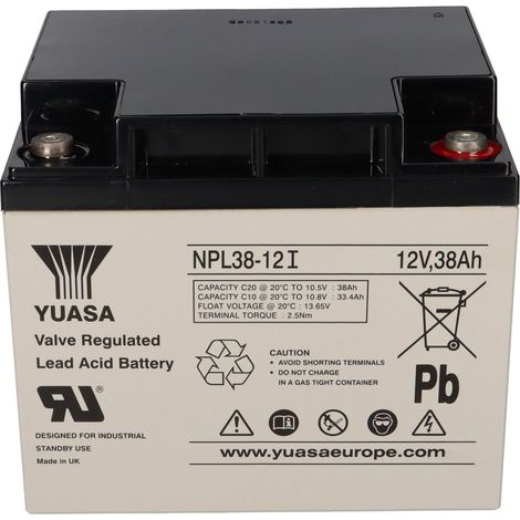 Yuasa NPL38-12I Longlife AGM-Bleiakku 12V 38Ah (1/5)