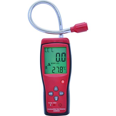 Detector de gas natural con pantalla LED y sensor flexible de cuello. (1/5)