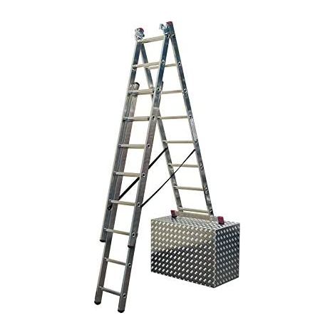 Krause Corda Mehrzweckleiter mit Treppenfunktion 3x6 Sprossen (1/5)