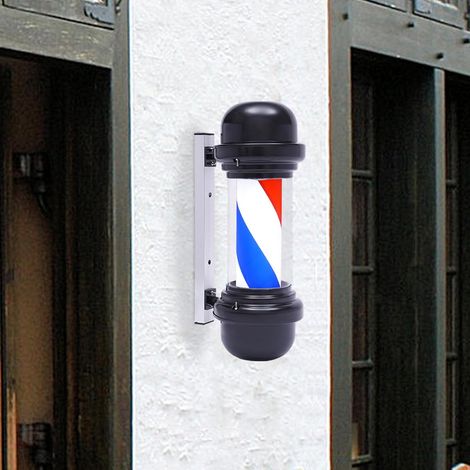 Professionelle Barbierpole, 50,8 cm, Rot, Weiß, Blau, leuchtend, drehbar, Barbierpole, Energie, Lampe für Frisur, Salon, Barber, Pole, Frisierschild, LED, drehbar