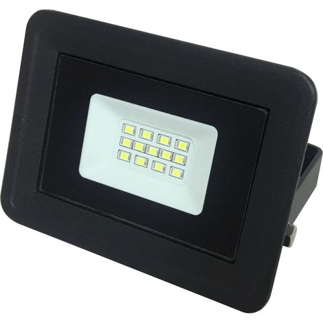 Lampesecoenergie – Projecteur LED 10W noir 6000K – Éclairage extérieur IP65 – 800 lumens – Angle de diffusion 120° – Température d'utilisation -30° à +50° (1/2)