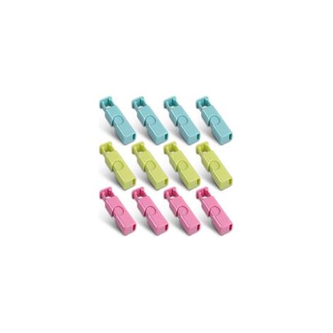 Set mit 12 Brottütenclips und Bagelbeutelclips, benutzerfreundlicher, rutschfester Griff – Crezuo (1/5)