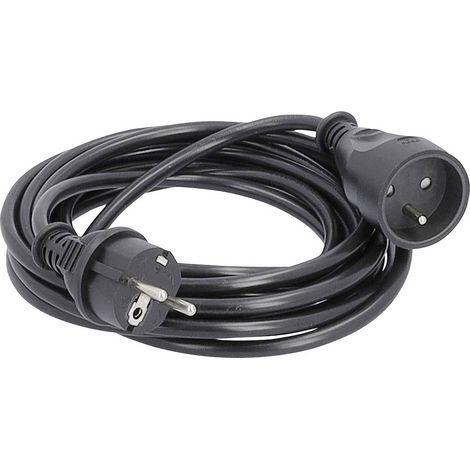 AS Schwabe 850512 alimentation Rallonge 16 A noir 5 m H05VV-F 3G 1,5 mm² (1/3)