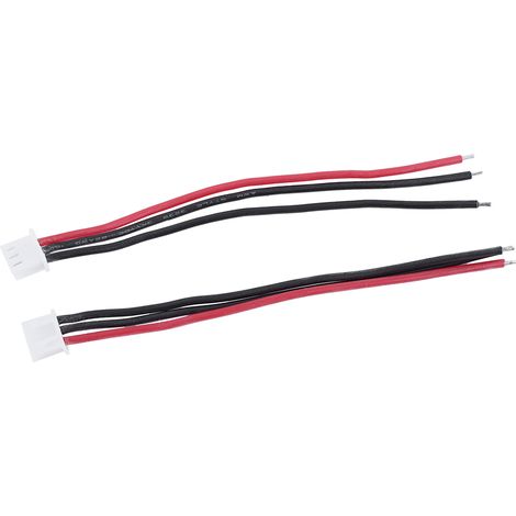 Lot de 10 connecteurs de chargeur d'équilibrage 2-6S de 10 cm, 22 AWG, avec adaptateur en silicone. (1/5)