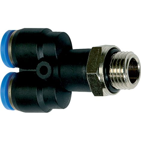 Riegler Y-Steckverschraubung »Blaue Serie«, drehbar, G 1/4 außen, Ø 12 mm (1/3)