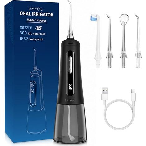 Hydropulseur Dentaire Sans Fil 9 Modes, USB-C (1/4)