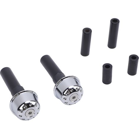 Convient aux embouts de guidon en aluminium de 13 à 20 mm, argentés, pour motos, avec vis M6.