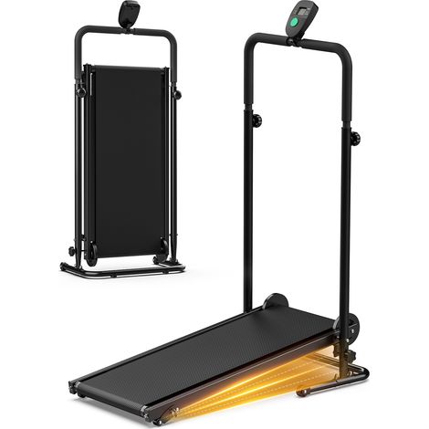 Tapis de course pliable Akluer RJ401 - Cadre Pliable Compact et Léger , Écran LCD Conception non motorisée l'Entraînement à Domicile ou au Bureau (1/5)