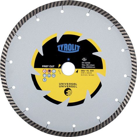 Lame de scie diamantée c3r 230x2,4x22,23 dcub2-fc tyrolit (1/3)