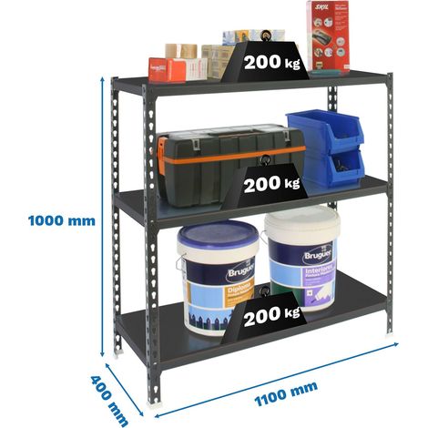Simonrack Metallregal Anthrazit 1000x1100x400 mm