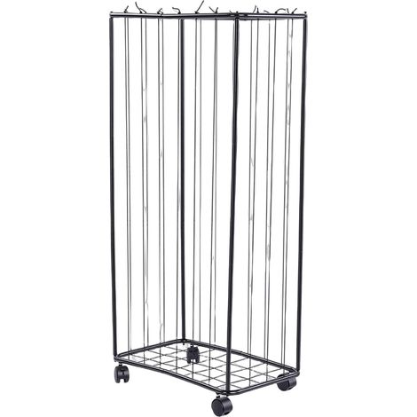 Support de Stockage de Balle de Garage Noir Mat Moderne avec Roues, Chariot de Stockage de Balle de Sport Roulant Peu Encombrant pour le Football de Basket-ball (1/5)