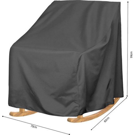 Teloni protettivi impermeabili per sedie da giardino, 70 cm di larghezza x 83 cm di profondità x 99 cm di altezza, per sedie a dondolo. (1/4)