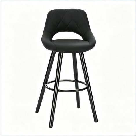 Chaise de bar chic, chaise de salle à manger, chaise multifonction, dossier pour chaises de salle à manger, pour cuisines, bars, bijouteries (une seule chaise de bar est incluse) (1/5)