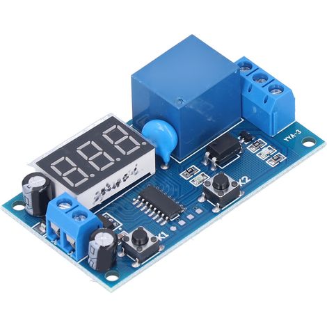 Module de commande de minuterie à relais temporisé réglable avec interrupteur de compte à rebours 12 V (1/5)