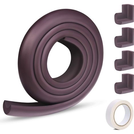 Protection Mousse Sécurité 2m pour Bords de Meubles + 4 Protections d'Angle Antichoc Bébé
