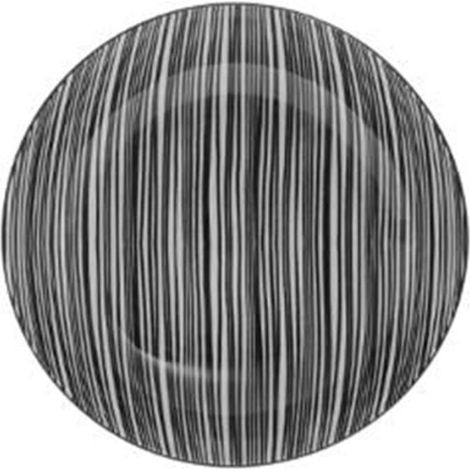 Lot de 6 Assiettes Creuses "Bohemia Zèbre" 20cm Noir (1/2)