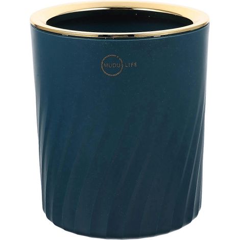 Poubelle à pression pratique, petite poubelle pour la maison ou le bureau-15.5X13X13CM-Dark Green