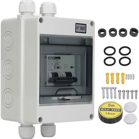 DC-Miniatur-Leistungsschalter 2-polig 125 A IP65 wasserdichter Trennschalter für Solar-Photovoltaiksysteme