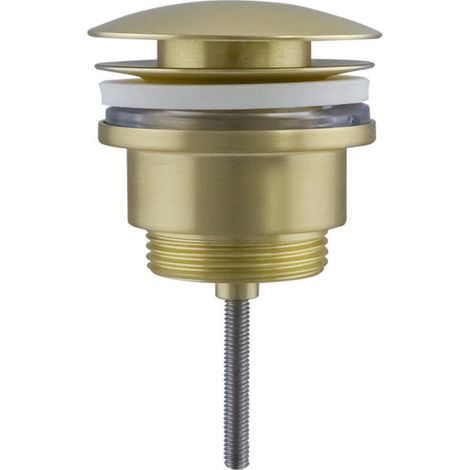 REA GOLD Universal-Klick-Klack-Ablaufstopfen für Waschbecken – matt gebürstetes Bronze