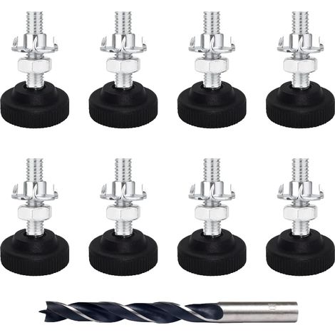 Pieds de meubles Réglables en métal M8 x 30 mm - 8 pièces - Pieds de réglage - Vis d'ajustage (1/5)