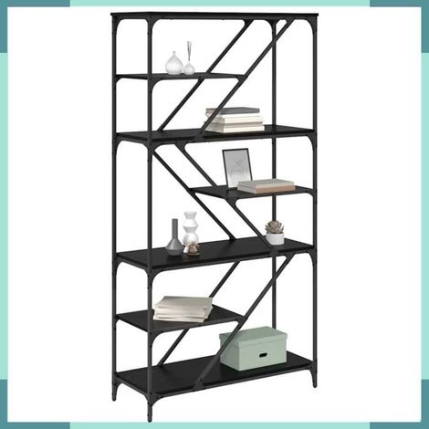 Étagère - 882780 - Chêne noir - Bois d'ingénierie - 9 étagères (91 x 36 x 176 cm) (1/5)