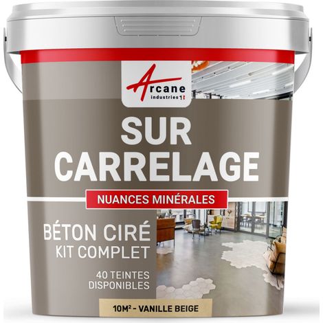 KIT KUNSTHARZBETON FÜR FLIESEN - Vanille-Beige - kit 10 m2 (2 couches)