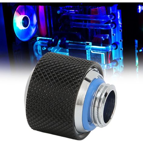 Raccord à Compression en Laiton Premium pour Ordinateur - Installation Rapide et Durable, Noir (1/5)
