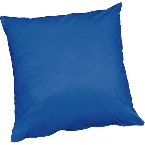 Fodera Cuscino Cotone Lucido 40x40 Cm Cerniera Copricuscino 100% Made In Italy - Blu
