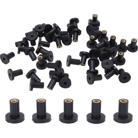 Nuts of puits M5 rubber, attaches for windshield of car, motorcycles, fairing, Kayaks, 50 pieces/set (1/5)