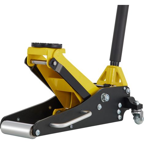Mophorn Gato de piso de perfil bajo de 1,5 toneladas, gato de carreras de aluminio y acero con pistones dobles, bomba de elevación rápida, rango de elevación de 80 mm a 365 mm