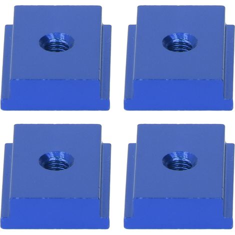 4 Pièces Coulisseaux en Alliage d'Aluminium Type T M6 Bleu pour Guidage Linéaire, Accessoires Machine à Bois Série 30 (1/5)