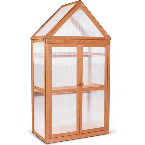M MCombo 3 Etage Gewächenhaus Pflanzschrank Treibhaus höheverstellbar Holz 0800 (1/5)